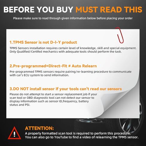 مستشعر TPMS للأجزاء الكهربائية من DEAL، مبرمج مسبقًا، 4 قطع 315 ميجا هرتز مستشعر مراقبة ضغط الإطارات مبرمج مسبقًا، متوافق مع Hyundai Accent Sonata Santa Fe Kia Cadenza Optima Soul، 52933-3N000 in Saudi Arabia