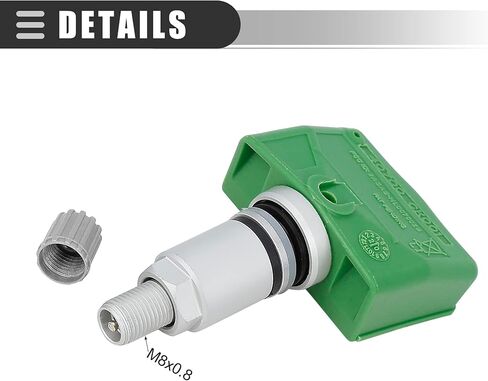Motoforti TPS Sensor, Tire Pressure Sensor, for Nissan Quest 2006-2007, Metal, 40700-CK001, Green in Saudi Arabia