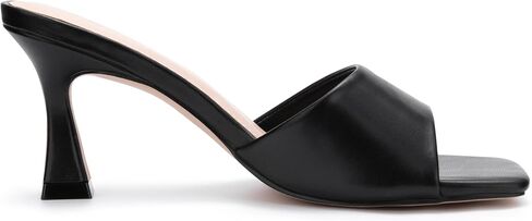 Womens Kitten Heeled Sandals Square Open Toe Mesh Slip On Heels Casual Party Dress Shoes for Women in Saudi Arabia