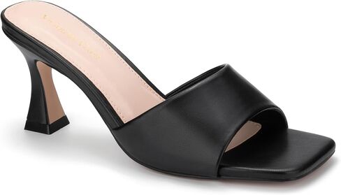 Womens Kitten Heeled Sandals Square Open Toe Mesh Slip On Heels Casual Party Dress Shoes for Women in Saudi Arabia