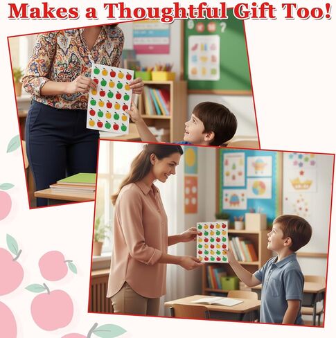 720 قطعة من ملصقات التفاح للأطفال، ملصقات التفاح الملونة، ملصق تفاح صغير للمعلمين يكافئون العودة إلى المدرسة، ديكورات الفصول الدراسية in Kuwait