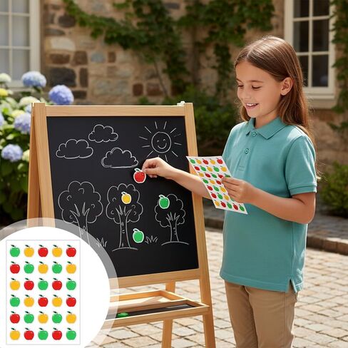 720 قطعة من ملصقات التفاح للأطفال، ملصقات التفاح الملونة، ملصق تفاح صغير للمعلمين يكافئون العودة إلى المدرسة، ديكورات الفصول الدراسية in Kuwait