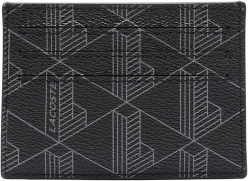 Lacoste Men's The Blend Card Holder, Monogram Noir Gris in Saudi Arabia