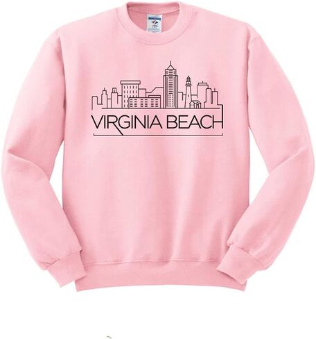 TeesAndTankYou Skyline Virginia Beach Sweatshirt Unisex in Saudi Arabia