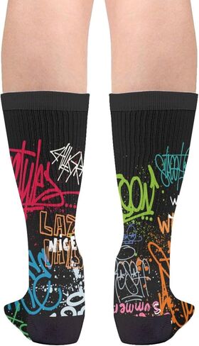 جوارب Giinly Graffiti Socks المبتكرة والمضحكة، هدايا مجنونة للرجال والنساء in Kuwait