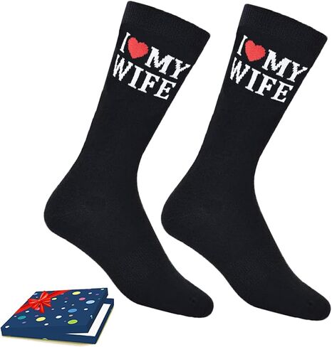 هدايا عيد الحب للزوج، هدايا جوارب الزوج للذكرى السنوية، جوارب I Love My Wife، للذكرى السنوية، وأعياد الميلاد، والكريسماس in Saudi Arabia