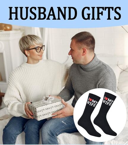 هدايا عيد الحب للزوج، هدايا جوارب الزوج للذكرى السنوية، جوارب I Love My Wife، للذكرى السنوية، وأعياد الميلاد، والكريسماس in Saudi Arabia