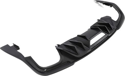 HECASA Rear Diffuser Compatible with 2018-2022 Ford Mustang Bumper Lip Spoiler Splitter Valance Protector PP Plastic Black in Saudi Arabia