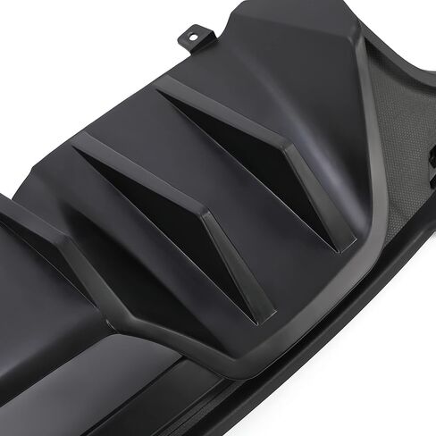 HECASA Rear Diffuser Compatible with 2018-2022 Ford Mustang Bumper Lip Spoiler Splitter Valance Protector PP Plastic Black in Saudi Arabia