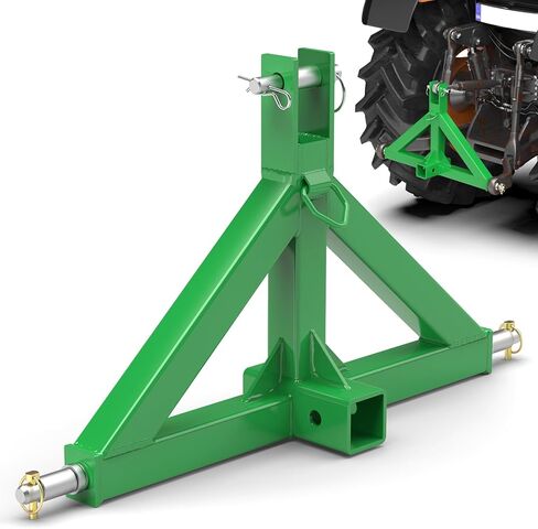 3 Point Trailer Hitch with 2" Receiver Quick Hitch Compatible with Category 1 Tractors, Heavy Duty 3pt Towing Hitch Tractor Drawbar Hitch Adapter for BX, Kubota, John Deere, NorTrac, Kioti(Orange) in Saudi Arabia