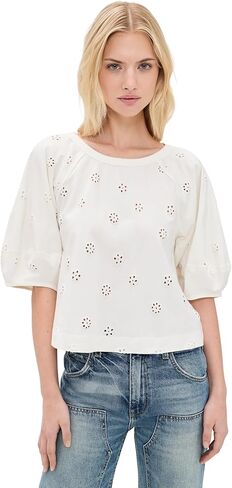 Free People Women's Jessie Eyelet Tee in Saudi Arabia