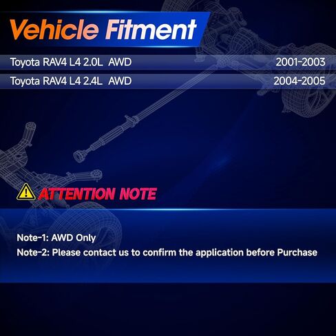 Rear Drive Shaft Assembly [AWD] Fit for Toyota RAV4 2001 2002 2003 2004 2005 L4 2.0L 2.4L, OE 3710042060 in Saudi Arabia