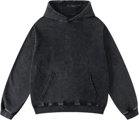 Men's Oversized Hoodie - Loose Fit Pullover Sweatshirt with Drop Shoulder & Comfortable Design for Casual Streetwear in Saudi Arabia
