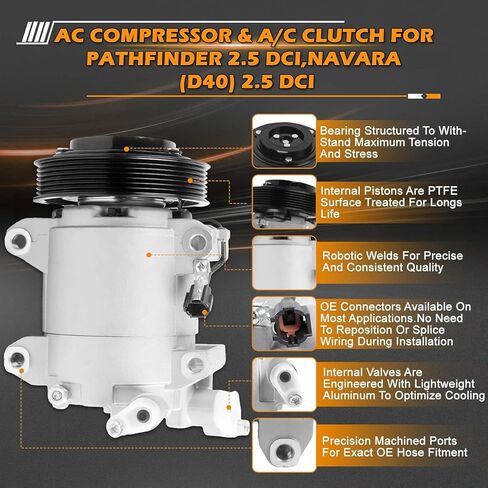 7PK 12V تكييف وضاغط للهواء ل np300 الحدود 92600-4KV0A 92610-4KV0A 926004KV0A 926104KV0A AC قطع غيار الضاغط in Saudi Arabia
