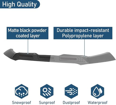 Hooke Road Ranger Hood Protector Bug Deflector Stone Guard with Amber Lights Compatible with Ford Ranger 2019 2020 2021 2022 2023 in Saudi Arabia