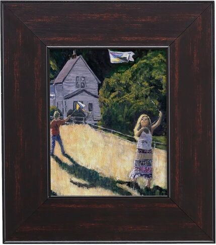 إطار هواء خشبي مربع DIY للقماش مقاس 12 × 12، إطارات عائمة من القماش العتيق بعرض 3.1 بوصة، إطار عائم من القماش العتيق، إطارات صور مزخرفة (12 بوصة × 12 بوصة، جوز أسود) in Kuwait