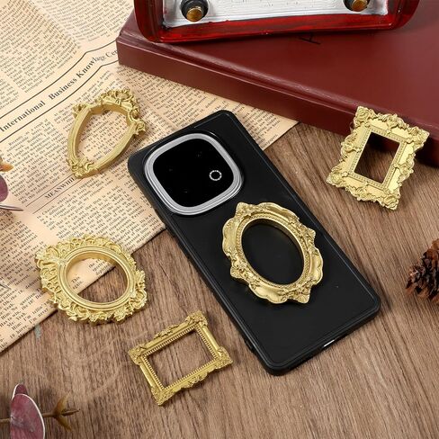 15pcs Vintage Mini Picture Frames Baroque Small Gold Frames, Tiny Picture Frames Little Antique Frames, Oval Rectangle Wall Hanging for DIY Photo Holiday Party Wedding Decoration Christmas in Saudi Arabia