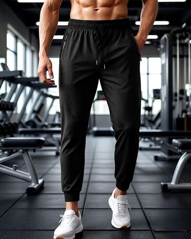 Men's Sweatpants Quick-Dry Active Athletic Workout Jogger Hiking Pants with Pocket in Saudi Arabia