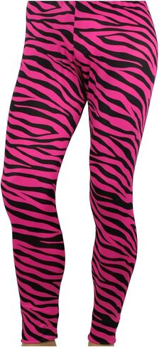 Largemouth Men's 80's Heavy Metal Pants Zebra Black/Neon Pink in Saudi Arabia