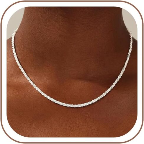 925 Sterling Silver Chain Necklace for Women - 2mm/3mm Italian Chain Necklace Dainty Jewelry Gifts for Women Mom Girlfriend 16/18/20/22 Inch in Saudi Arabia
