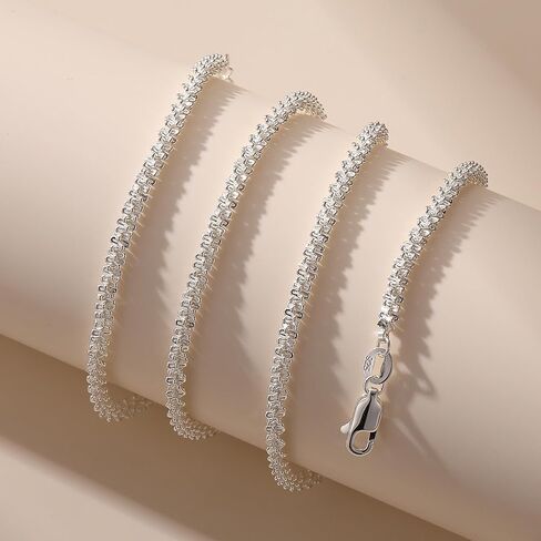 925 Sterling Silver Chain Necklace for Women - 2mm/3mm Italian Chain Necklace Dainty Jewelry Gifts for Women Mom Girlfriend 16/18/20/22 Inch in Saudi Arabia