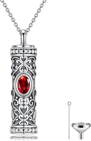 Seiyang Urn Necklace for Ashes 925 Sterling Silver Cremation Necklace with Birthstone Memorial Cremation Jewelry for Women Loved One in Saudi Arabia