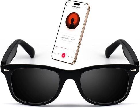 Bluetooth Audio Smart Sunglasses for Men & Women- UV400 Protection & Smart Sunglasses with Open Ear Sound, Touch Control & Voice Assistant for Music,Answering Calls,Driving,Cycling,Mountaineering in Kuwait