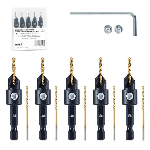 toolant Silence Combination Countersink Drill Bits, #4, 3pack, High-Speed Steel Counter Sink Drill Bit for US Wood Screw in Saudi Arabia