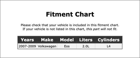 محرك توقيت المحرك العلوي متوافق مع Volkswagen Eos 2.0L L4 2009 2008 2007 P-4308015 in Saudi Arabia