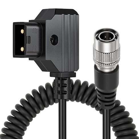 ZBLZGP D-Tap to Hirose 4 Pin Male Coiled Power Cable for Sound Devices 688 644 633 Recorder Zoom F8 F4 ZAXCOM in Kuwait