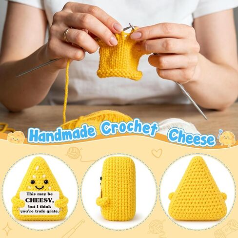 جبنة كروشيه، هدية عيد ميلاد لعيد الحب لزميل العمل، رئيسه، صديقه، تعزيز العمل، الاستقالة، التخرج، الدعم العاطفي الإيجابي، تخفيف التوتر، التحفيز، التشجيع، الحاضر in Kuwait