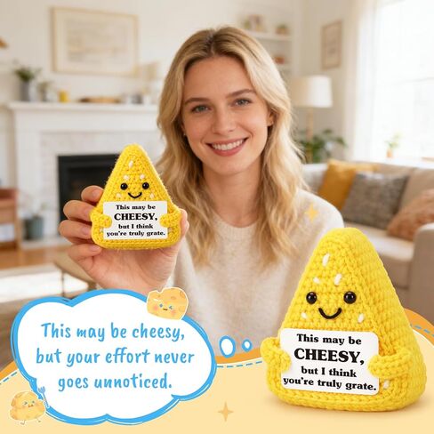 جبنة كروشيه، هدية عيد ميلاد لعيد الحب لزميل العمل، رئيسه، صديقه، تعزيز العمل، الاستقالة، التخرج، الدعم العاطفي الإيجابي، تخفيف التوتر، التحفيز، التشجيع، الحاضر in Kuwait