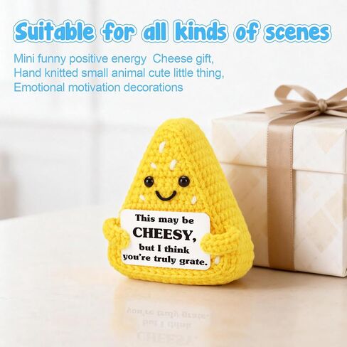 جبنة كروشيه، هدية عيد ميلاد لعيد الحب لزميل العمل، رئيسه، صديقه، تعزيز العمل، الاستقالة، التخرج، الدعم العاطفي الإيجابي، تخفيف التوتر، التحفيز، التشجيع، الحاضر in Kuwait