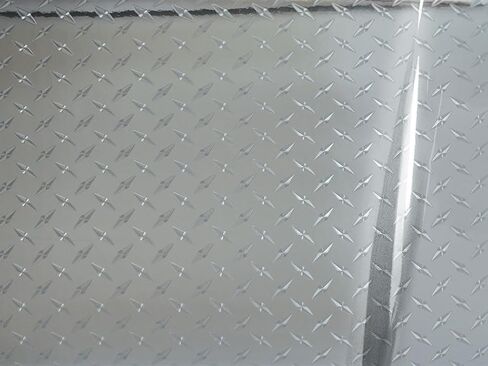 طبقة تغليف السيارة من الفينيل ذات اللون الفضي من Rvinyl Diamond Plate - 1 قدم × 3 قدم - لفة ورق السيارة مع تقنية إطلاق الهواء والظهر اللاصق in Saudi Arabia