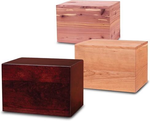 Unforgettable Urns Handcrafted Solid Wood Cremation Urn for Human Ashes Adult, Natural Wood Finish (Weathered Oak, Medium Urn (126 cu. in)) in Saudi Arabia