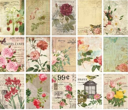 30 PCS Vintage Paper - Scrapbooking Supplies Aesthetic Paper Decoupage for Arts and Crafts DIY,Room Wall Decor in Saudi Arabia