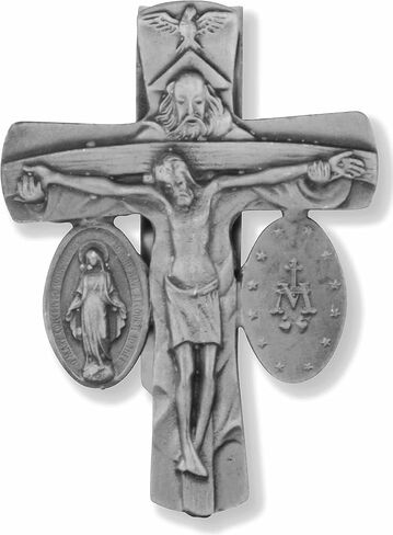 مشبك قناع من البيوتر من آينير جود شيبرد كرييشنز مع ميدالية معجزة (صليب الثالوث المقدس) in Kuwait