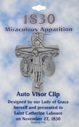 مشبك قناع من البيوتر من آينير جود شيبرد كرييشنز مع ميدالية معجزة (صليب الثالوث المقدس) in Kuwait