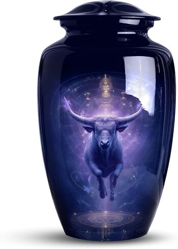 جرار تذكار ليو زودياك للرماد البشري للبالغين من الذكور والإناث، جرة حرق صغيرة للرماد، حامل رماد صغير مزخرف للنساء، حاوية تحية تذكارية للأب (3 بوصة، 4 قطع) in Kuwait