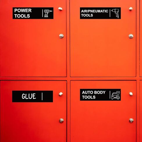 100pcs Magnetic Toolbox Labels 3.5x1Inch Magnetic Tool Box Organizer Label - 90 Pre-Printed & 10 Blank Tool Chest Organization Tags Toolbox Organizer Emblems Fits All Brand Steel Cabinet Tool Drawer in Kuwait