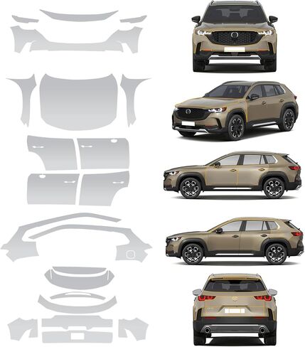 for Mazda CX-50 2023-2025 Precut 8.5 Mil Clear TPU PPF Paint Protective Film Kit for Full Car,Anti Scratch Waterproof Self Healing for Mazda CX-50 Car PPF Film,External Protective Accessories in Saudi Arabia