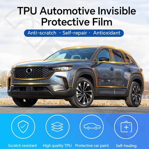 لمازدا CX-50 2023-2025 Precut 8.5 Mil Clear TPU PPF طقم طبقة حماية طلاء للسيارة الكاملة، مضاد للخدش مقاوم للماء للشفاء الذاتي لسيارة Mazda CX-50 PPF Film، ملحقات الحماية الخارجية in Kuwait