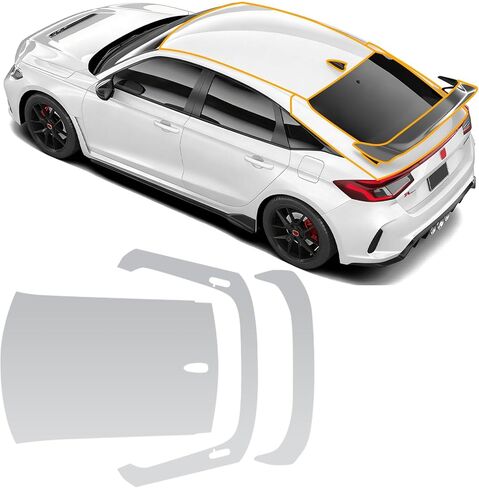 for Honda Civic Type R 2023 2024 Full Coverage Front Bumper+ Hood Fender Clear TPU PPF Paint Protective Film Kit, Scratch-Resistant Waterproof High Gloss PPF Film for Car Protective Accessories in Saudi Arabia