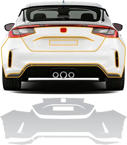 for Honda Civic Type R 2023 2024 Full Coverage Front Bumper+ Hood Fender Clear TPU PPF Paint Protective Film Kit, Scratch-Resistant Waterproof High Gloss PPF Film for Car Protective Accessories in Saudi Arabia