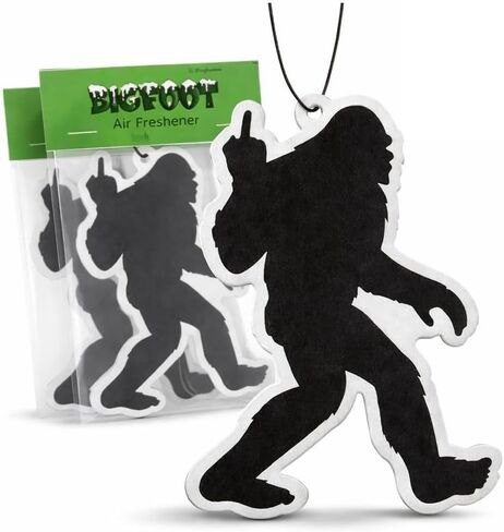 معطر هواء للسيارة بيج فوت - رائحة الصقيع الأسود الغامضة - تحافظ على رائحة السيارة منعشة وجذابة - رائحة سيارة تدوم طويلاً - ملحقات سيارة بيج فوت معلقة للرجال والنساء (عبوة من 3 قطع) in Kuwait