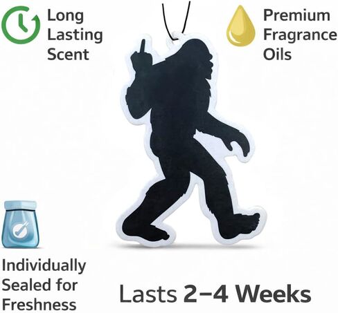 معطر هواء للسيارة بيج فوت - رائحة الصقيع الأسود الغامضة - تحافظ على رائحة السيارة منعشة وجذابة - رائحة سيارة تدوم طويلاً - ملحقات سيارة بيج فوت معلقة للرجال والنساء (عبوة من 3 قطع) in Kuwait