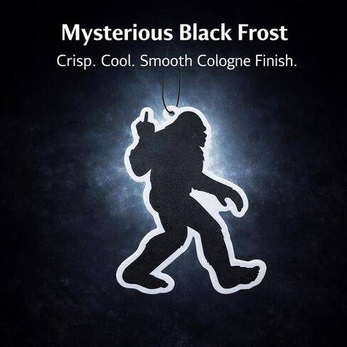 معطر هواء للسيارة بيج فوت - رائحة الصقيع الأسود الغامضة - تحافظ على رائحة السيارة منعشة وجذابة - رائحة سيارة تدوم طويلاً - ملحقات سيارة بيج فوت معلقة للرجال والنساء (عبوة من 3 قطع) in Kuwait