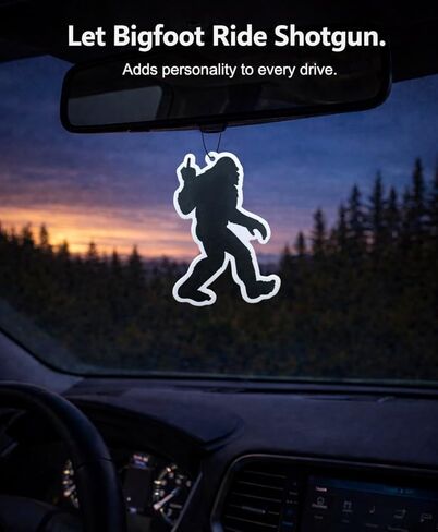 معطر هواء للسيارة بيج فوت - رائحة الصقيع الأسود الغامضة - تحافظ على رائحة السيارة منعشة وجذابة - رائحة سيارة تدوم طويلاً - ملحقات سيارة بيج فوت معلقة للرجال والنساء (عبوة من 3 قطع) in Kuwait