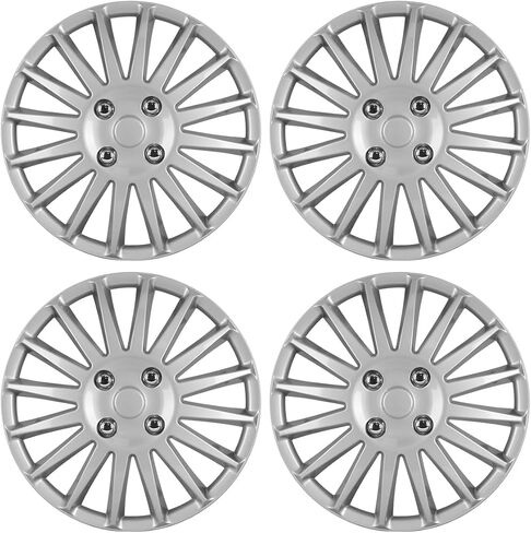 ROXX 4Pcs Set 14inch Universal Wheel Rim Cover Hubcaps Replacement (Only Fit for Iron Hub), ABS Material Snap On Car Truck SUV Hub Cap (5019,Lacquer) in Kuwait