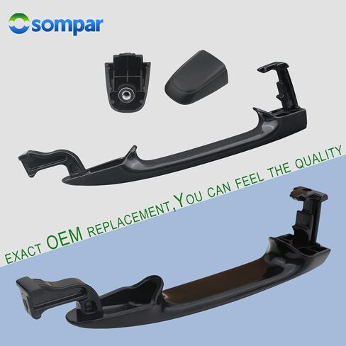 2pcs Exterior Silding Door Handle Rear Driver Passenger Side Compatible with Toyota Sienna 2004-2010 Replaces 6921308020 6922708040 Black in Saudi Arabia